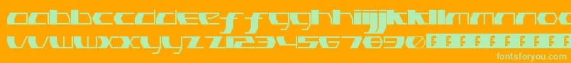 PinkHasGoneExtinctThin Font – Green Fonts on Orange Background
