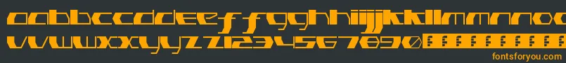フォントPinkHasGoneExtinctThin – 黒い背景にオレンジの文字