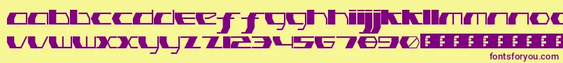 PinkHasGoneExtinctThin Font – Purple Fonts on Yellow Background