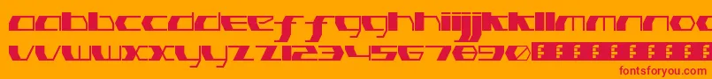 フォントPinkHasGoneExtinctThin – オレンジの背景に赤い文字