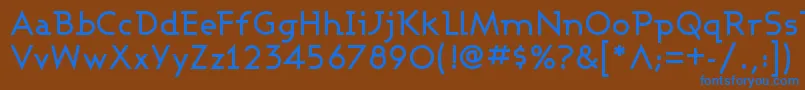 Czcionka Ashbm – niebieskie czcionki na brązowym tle