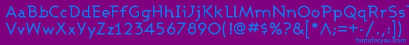 Ashbm Font – Blue Fonts on Purple Background