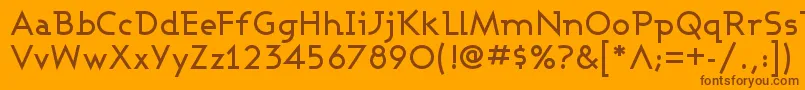 Шрифт Ashbm – коричневые шрифты на оранжевом фоне