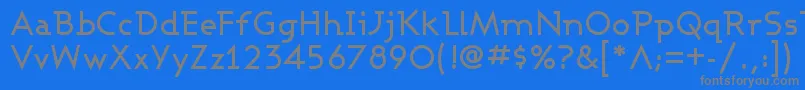 フォントAshbm – 青い背景に灰色の文字