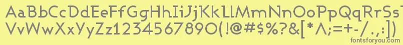 フォントAshbm – 黄色の背景に灰色の文字