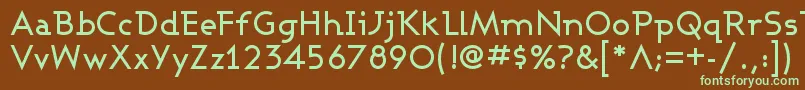 Шрифт Ashbm – зелёные шрифты на коричневом фоне