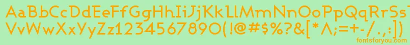 Ashbm Font – Orange Fonts on Green Background