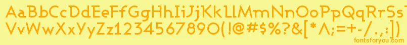 Шрифт Ashbm – оранжевые шрифты на жёлтом фоне