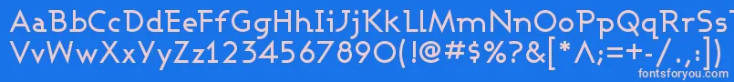 Ashbmフォントについての詳細 フォントAshbm – ピンクの文字、青い背景