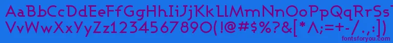 Ashbm Font – Purple Fonts on Blue Background