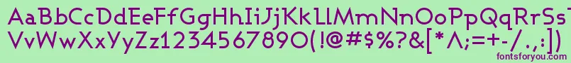 Ashbm Font – Purple Fonts on Green Background