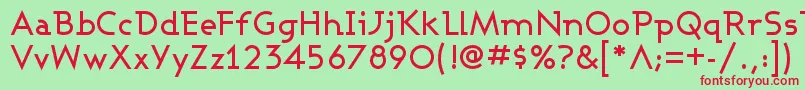 フォントAshbm – 赤い文字の緑の背景