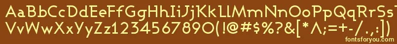 Шрифт Ashbm – жёлтые шрифты на коричневом фоне