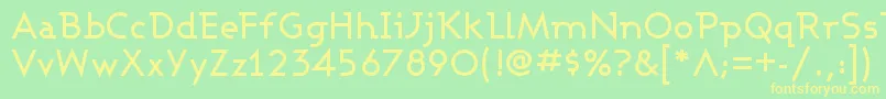 Ashbm Font – Yellow Fonts on Green Background