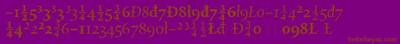 GilgameshOsFiguresLetPlain.1.0 Font – Brown Fonts on Purple Background