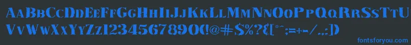 InkpadRegular Font – Blue Fonts on Black Background