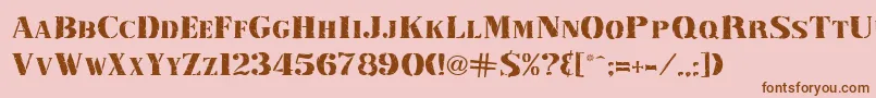 InkpadRegular Font – Brown Fonts on Pink Background