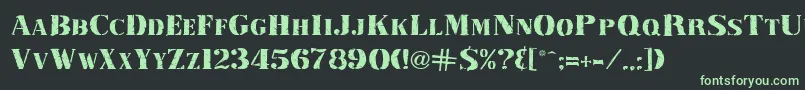 InkpadRegular Font – Green Fonts on Black Background