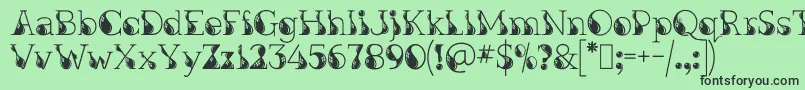 KingthingsInkydinky Font – Black Fonts on Green Background