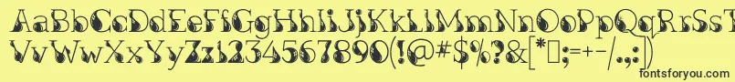 KingthingsInkydinky Font – Black Fonts on Yellow Background