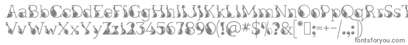 KingthingsInkydinky-fontti – harmaat kirjasimet valkoisella taustalla