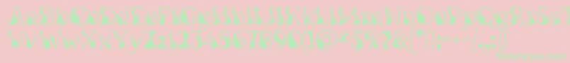 KingthingsInkydinky Font – Green Fonts on Pink Background