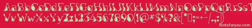 KingthingsInkydinky Font – Green Fonts on Red Background