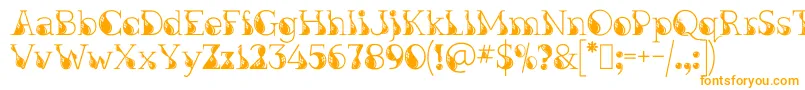 KingthingsInkydinky Font – Orange Fonts on White Background