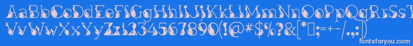 KingthingsInkydinky Font – Pink Fonts on Blue Background