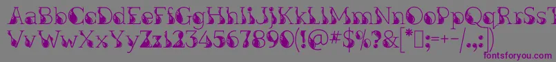 KingthingsInkydinky Font – Purple Fonts on Gray Background