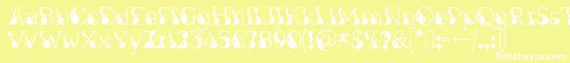 KingthingsInkydinky Font – White Fonts on Yellow Background