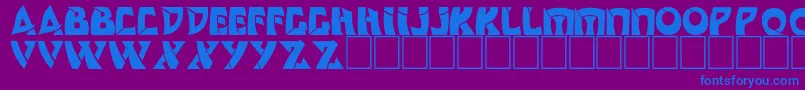 Dscomedyc Font – Blue Fonts on Purple Background