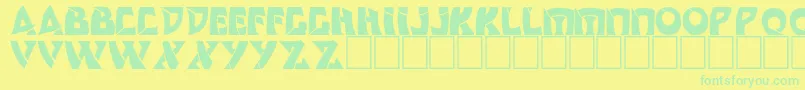 More about Dscomedyc Font Dscomedyc Font – Green Fonts on Yellow Background