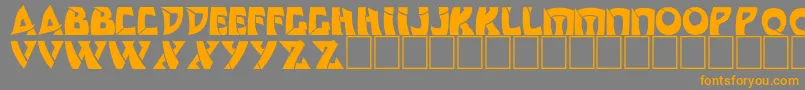 Dscomedyc Font – Orange Fonts on Gray Background