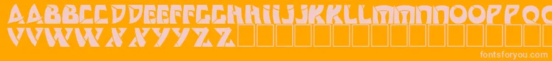 Dscomedyc Font – Pink Fonts on Orange Background