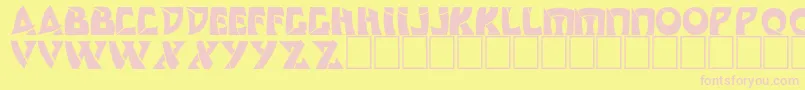 Dscomedyc Font – Pink Fonts on Yellow Background