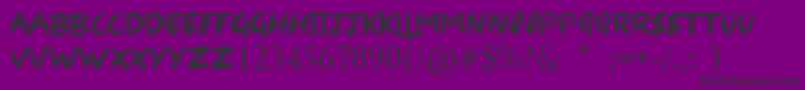 BlackCrayon-Schriftart – Schwarze Schriften auf violettem Hintergrund