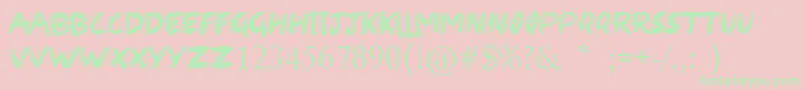 BlackCrayon Font – Green Fonts on Pink Background