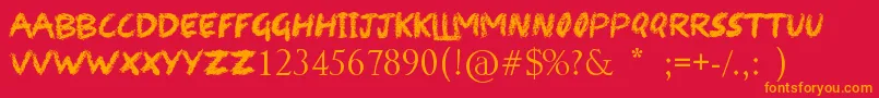 BlackCrayon Font – Orange Fonts on Red Background