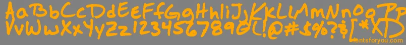 Jasonsharpie Font – Orange Fonts on Gray Background