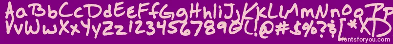 Jasonsharpie Font – Pink Fonts on Purple Background