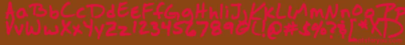 Jasonsharpie Font – Red Fonts on Brown Background