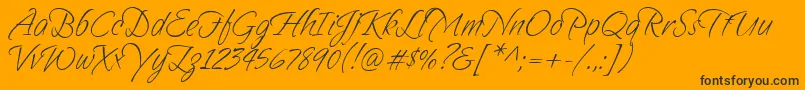 Sandytexthmk Font – Black Fonts on Orange Background