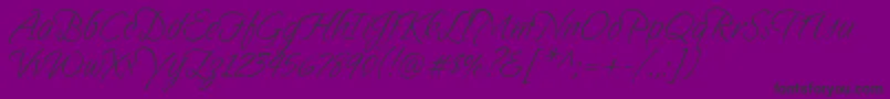 フォントSandytexthmk – 紫の背景に黒い文字