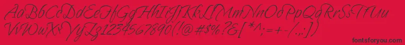 Sandytexthmk-Schriftart – Schwarze Schriften auf rotem Hintergrund