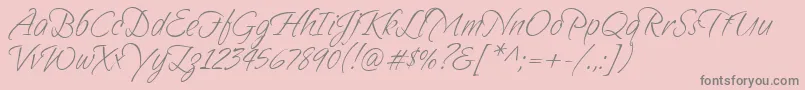 Sandytexthmk Font – Gray Fonts on Pink Background