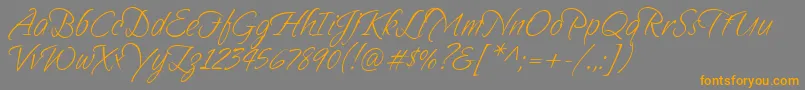 Sandytexthmk Font – Orange Fonts on Gray Background