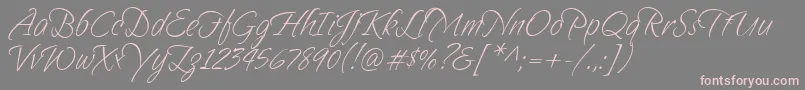 Sandytexthmk Font – Pink Fonts on Gray Background