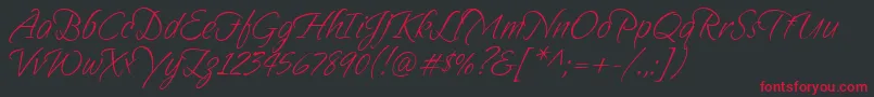 Sandytexthmk Font – Red Fonts on Black Background