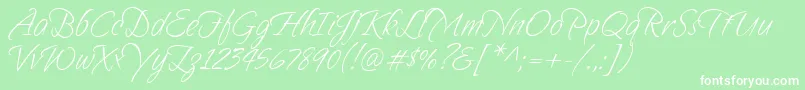 Sandytexthmk Font – White Fonts on Green Background